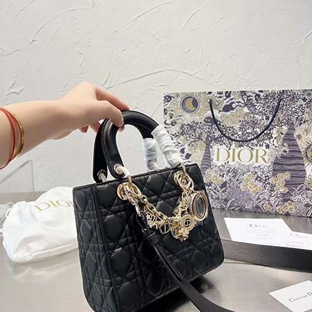 【ディオール】人気 レデイースパール カナージュ ラムスキン 40代 Lady Dior ハンドバッグ ミニ偽物|BOATCASE偽物通販