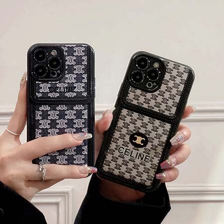 セリーヌ白黒 ブランド 女性愛用 アイホン 16プロ 16  海外販売 スマホケース  