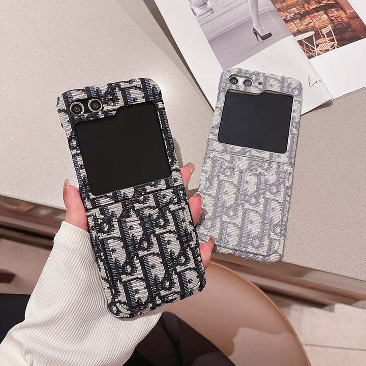 ディオール風 刺繍 samsung  Z Flip 5  Z Flip4   ケース レデイース 