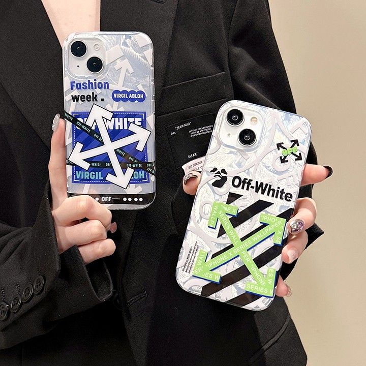 スマホケース iPhone 15 プラス  off white  ふじわらひろし 