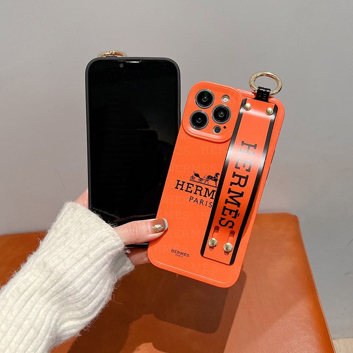 スマホケースiphone15 プロ hermes エルメス オレンジ