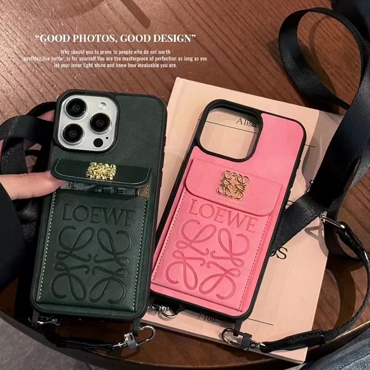  loewe 皮製 iphone 15 15 pro ハイブランド   携帯ケース 