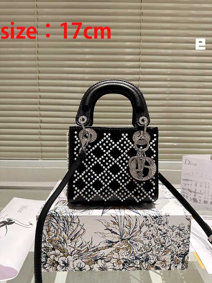 人気 レデイースパール カナージュ ラムスキン 40代Lady Dior ハンドバッグ ミニ