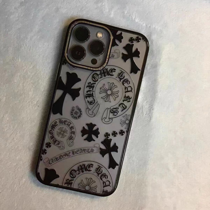 ハート十字架のデザインiPhone14 ケースchrome hearts スマホケース iPhone 14 プラス 個性